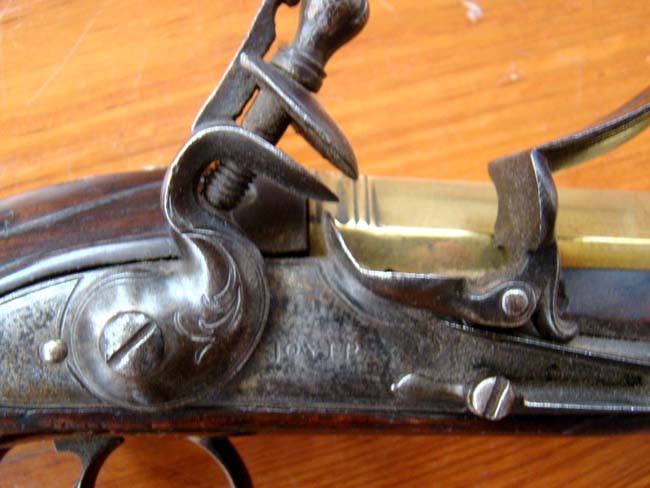 An historic English brass barreled Blunderbuss circa 1770 by William Jover of London inscribed "The George Inn, Southwark" — image 4